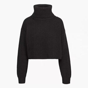 NWT Aritzia Babaton Guell Merino Wool Turtleneck Sweater, Size S, Black